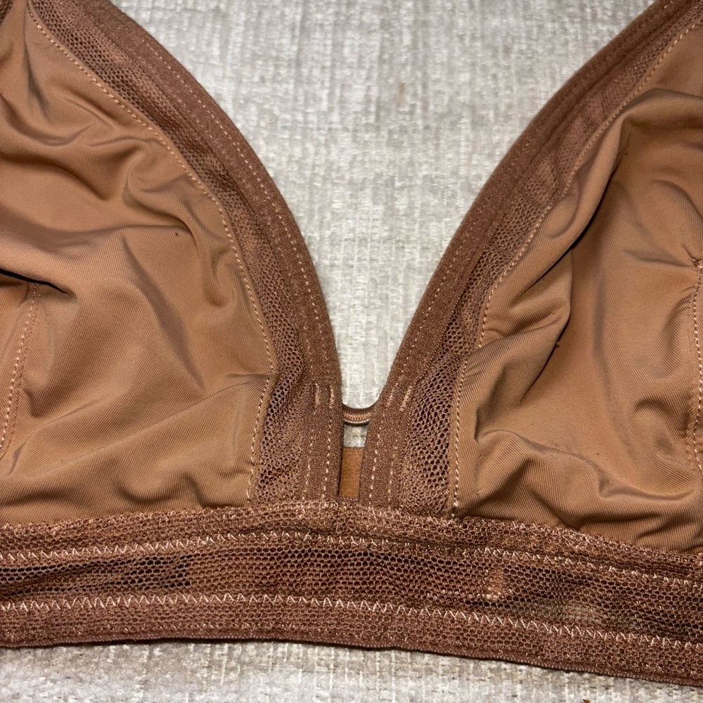 Lively All.You Bralette Large Mocha Brown Mesh Wireless Everyday Bra Soft Girl - Picture 4 of 7